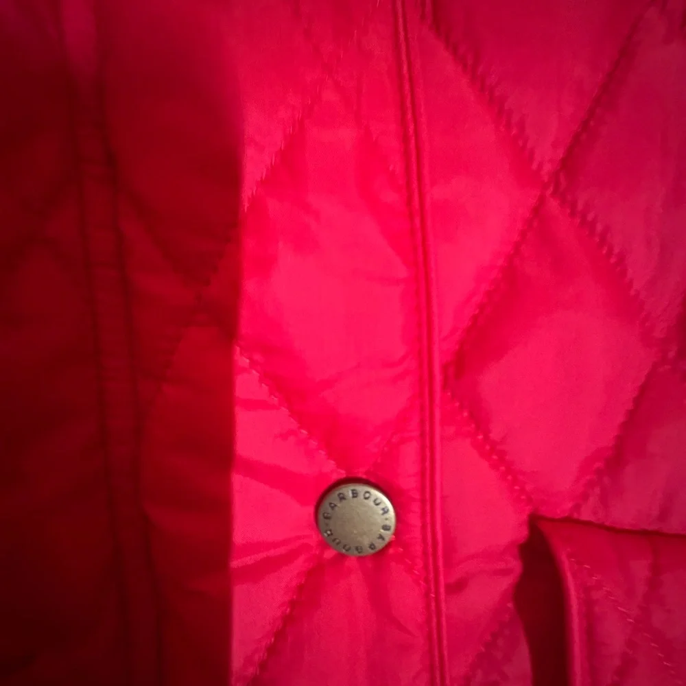 Barbour Women's Quilted Puffer Jacket in Red - Picture 3 of 5